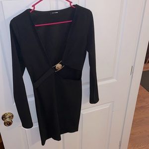 Black cut out side bodycon dress